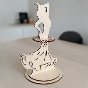 Laser Cut Dancing Lady Napkin Holder | Elegant Party Table Decor