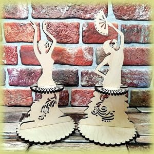 Laser Cut Dancing Lady Napkin Holder Two Styles