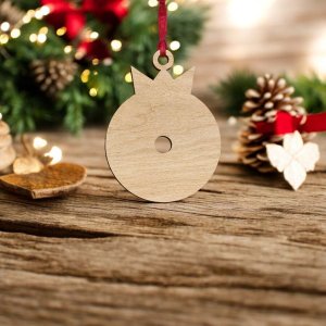 Laser Cut Decorative Christmas Bauble Blank Vector