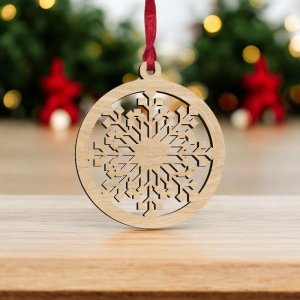 Laser Cut Decorative Christmas Bauble Vector