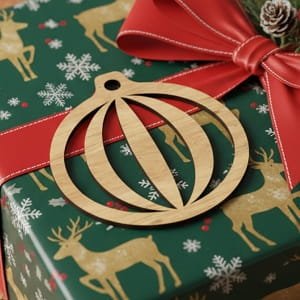 Laser Cut Decorative Christmas Tree Bauble