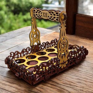 Laser Cut Decorative Easter Gift Basket Vector