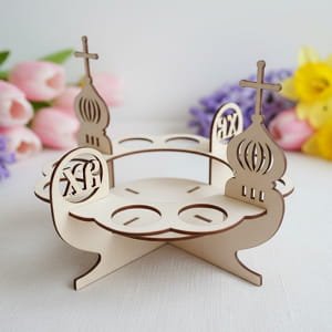 Laser Cut Decorative Easter Stand for 8 Eggs