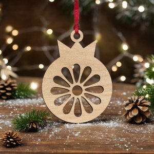 Laser Cut Decorative Floral Bauble Vector