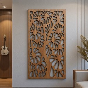 Laser Cut Decorative Floral Wall Panel