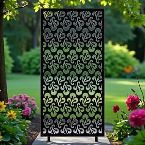 Laser Cut Decorative Geometric Pattern Privacy Screen