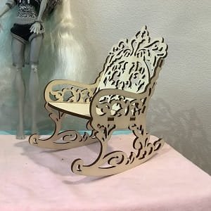 Laser Cut Decorative Miniature Rocking Chair