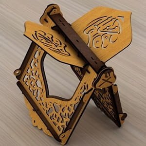 Laser Cut Decorative Portable Quran Rehal