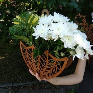 Laser Cut Decorative Umbrella Flower Basket