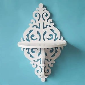 Laser Cut Decorative Victorian Style Wall Shelf