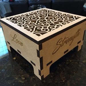 Laser Cut Decorative Wooden Box