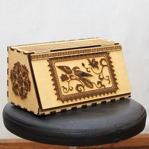 Laser Cut Decorative Wooden Bread Basket