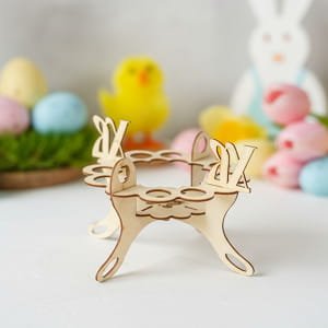 Laser Cut Decorative Wooden Easter Egg Holder