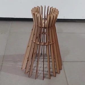 Laser Cut Decorative Wooden Lampshade