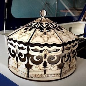 Laser Cut Decorative Wooden Souvenir Box