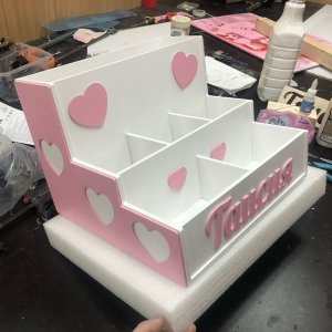 Laser Cut Desk Storage Organizer for Girls