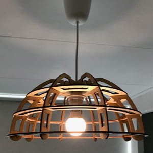 Laser Cut Dome Shaped Wooden Pendant Lamp