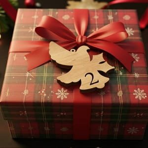 Laser Cut Dove Christmas Countdown Ornament