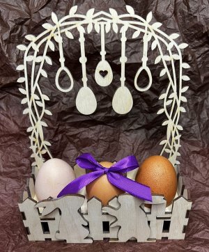 Laser Cut Easter Bunny Egg Basket