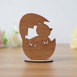 Laser Cut Easter Chick Tabletop Decoration