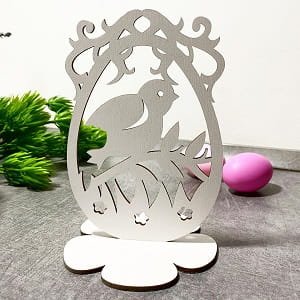 Laser Cut Easter Egg Bird Tabletop Decoration