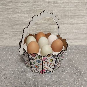 Laser Cut Easter Egg Holder Basket