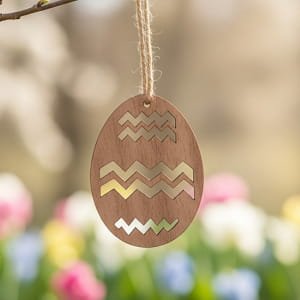 Laser Cut Easter Egg Holiday Hanging Ornament