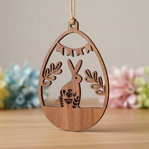 Laser Cut Easter Egg Ornament for Festive Home Decor