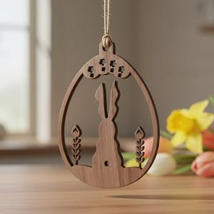 Laser Cut Easter Egg Ornament for Spring Celebrations