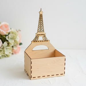 Laser Cut Eiffel Tower Flower Box Table Centerpiece