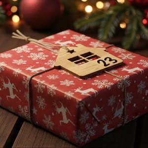 Laser Cut Elegant Christmas Gift Tag