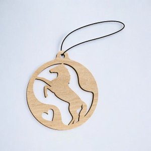 Laser Cut Equestrian Christmas Ornament Vector