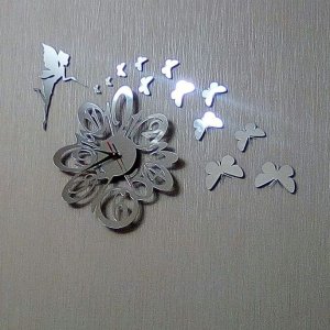 Laser Cut Fairy and Butterflies Wall Clock Vector