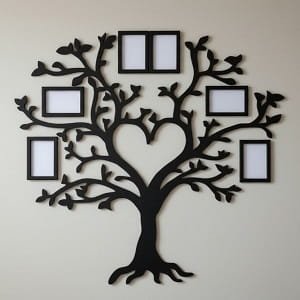 Laser Cut Family Tree Photo Frame Collage