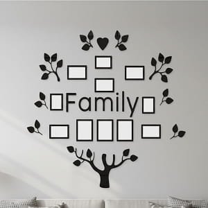 Laser Cut Family Tree Picture Frame Wall Decor