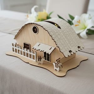 Laser Cut Farmhouse Tissue Box Cover