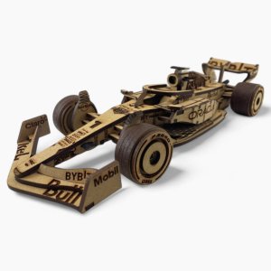 Laser Cut Ferrari SF1000 3D Wood Model Vector