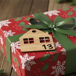 Laser Cut Festive Advent Calendar Christmas Gift Tag