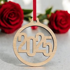 Laser Cut Festive Year 2025 Ornament Vector
