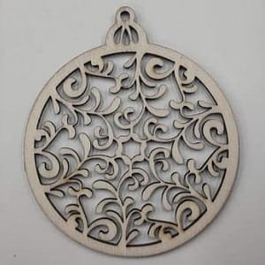 Laser Cut Filigree Swirl Christmas Ornament