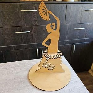 Laser Cut Flamenco Dancer Napkin Holder | Fan Lady Table Decor