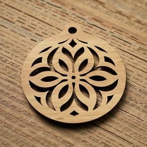 Laser Cut Floral Pattern Christmas Bauble