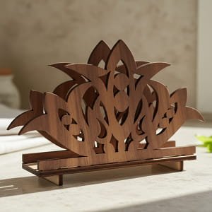 Laser Cut Flower Napkin Holder Decorative Tissue Holder Stand