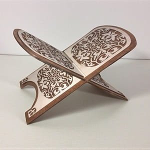 Laser Cut Foldable Wooden Quran Rehal Stand