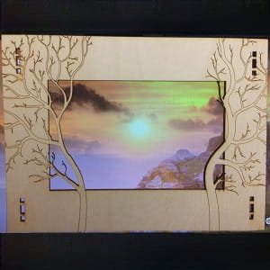 Laser Cut Forest Wooden Photo Frame