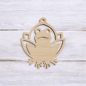 Laser Cut Frog Christmas Ornament Vector