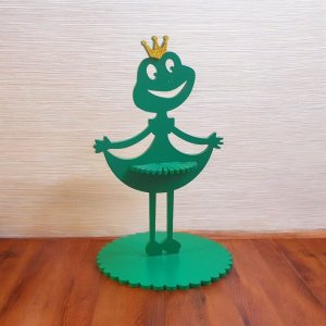 Laser Cut Frog Princess Napkin Holder Vector