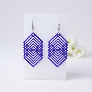 Laser Cut Geometric Dangle Earrings