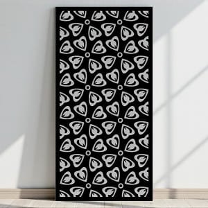 Laser Cut Geometric Floral Pattern Screen