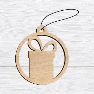 Laser Cut Gift Box Christmas Ball Vector